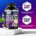 Psyllium Husk Fiber Supplement 1500mg - Vegan Prebiotic, Soluble Fiber for Daily Digestive Health & Regularity Support, Natural Psyllium Powder Caps, Sugar-Free, Non-GMO & Gluten-Free - 120 Capsules 6