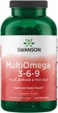 Swanson MultiOmega 3-6-9 - Non-GMO Flax, Borage & Fish Oil Capsules - Essential Fatty Acids Supporting Cardiovascular Health & Brain Health - (220 Softgels, 2400mg Serving) 2