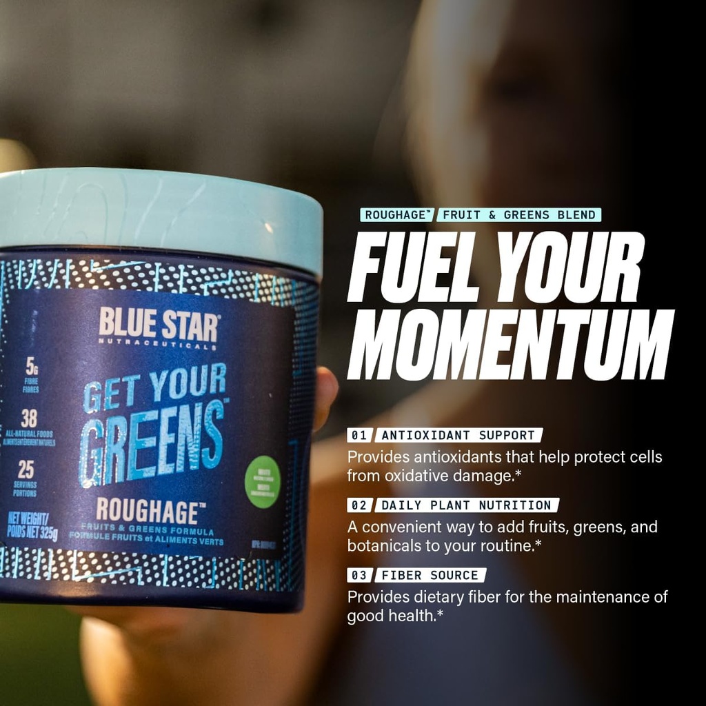 Blue Star Nutraceuticals ROUGHAGE - 38 Fruits & Greens Superfood Powder | No Artificial Flavors or sweeteners | Amazing Taste (Pineapple Coconut) 6
