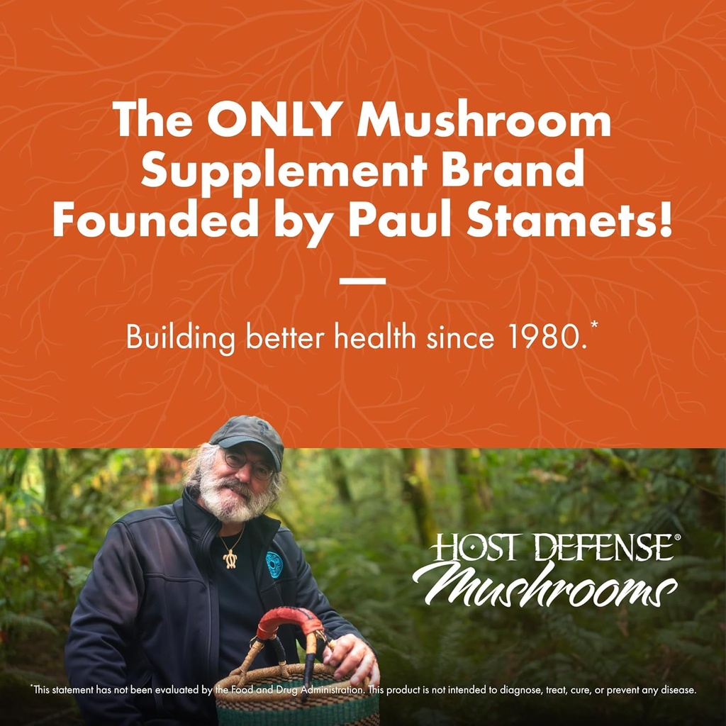 Host Defense Breathe* Capsules - Immune & Respiratory Support Mushroom Supplement - Herbal Lung Health Supplement with Chaga, Reishi & Cordyceps - 120 Capsules (60 Servings)* 4