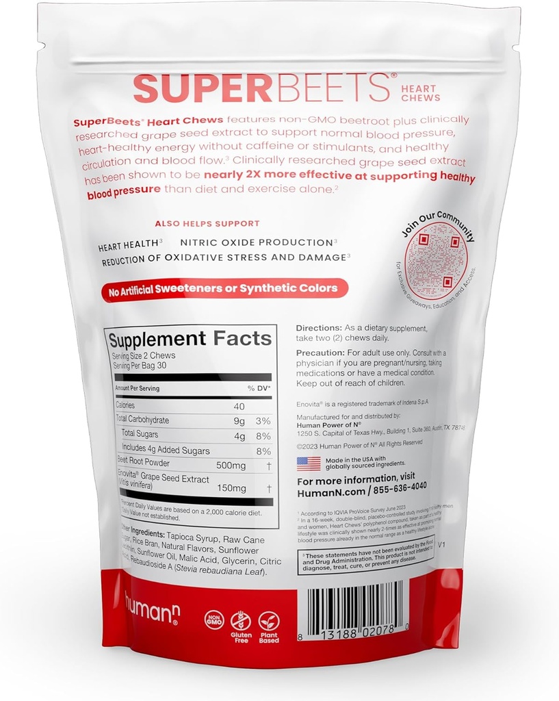 HumanN SuperBeets Heart Chews & SuperBerine Capsules 4