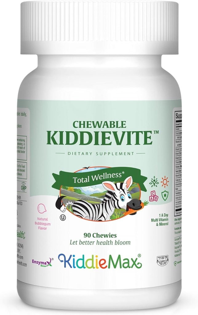 Kids Chewable Multivitamin – Kids Vitamins & Multivitamin with Vitamin C, A, E 3, D3, Calcium B12, B-1, Iron, Zinc Dietary Supplement - Digestive Support - for Children Bubble Gum 90 Chewable Tablets 2
