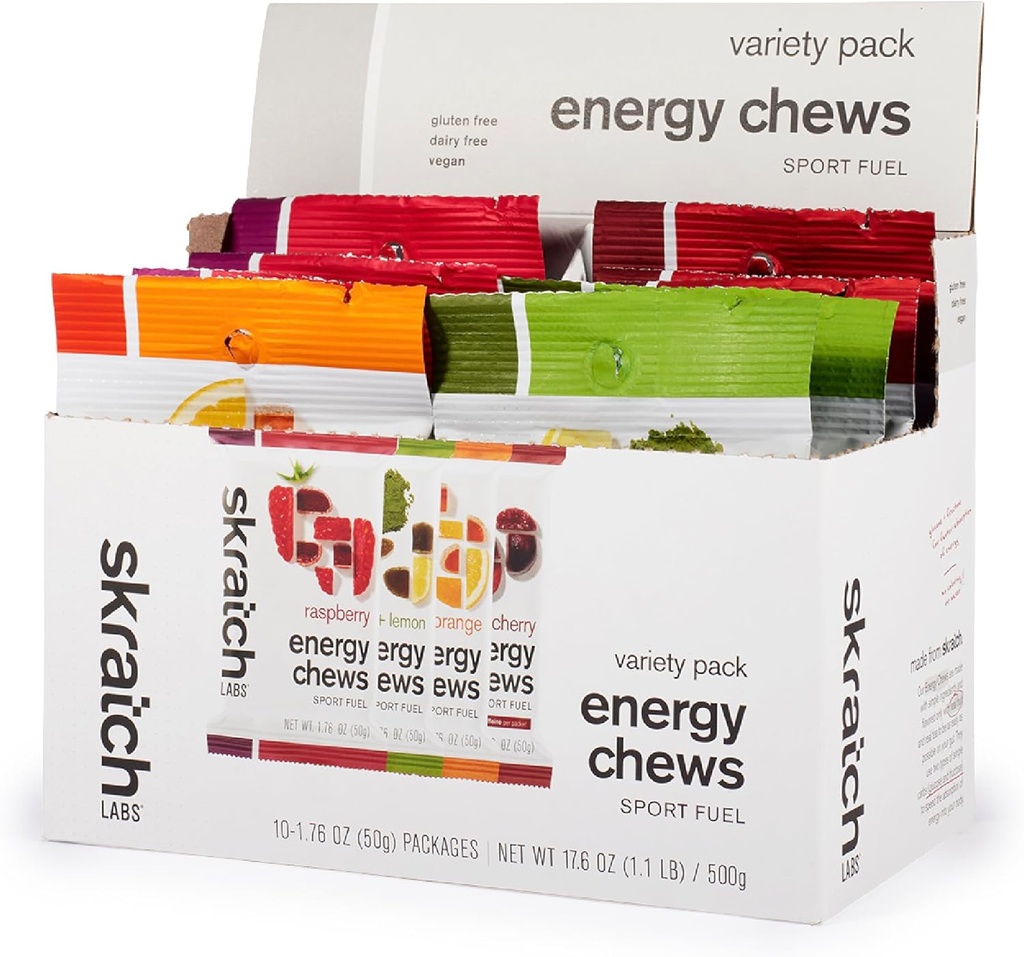 Skratch Labs Energy Chews | Gummies for Running, Cycling, and Sports Preformance | Gel Alternative | Variety Pack (10 Pack) | Gluten Free, Vegan 2