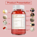 Magnesium Gummies 600mg per Serving-Magnesium Glycinate 400mg and Magnesium Malate 200mg,Sugar Free Magnesium Potassium Supplement for Calm Mood, Muscle, Bone & Energy Support,120 Raspberry Gummies 3