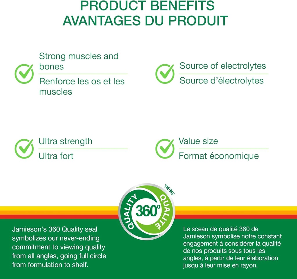 Jamieson Magnesium 250 mg, 150 caplets Value Size 4