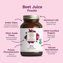 PURE SYNERGY Organic Beet Juice Powder | Pre-Workout Supplement | Organic Beet Root Juice Powder | for Healthy Circulation, Exercise, and Detoxification (6.4 oz.) 4