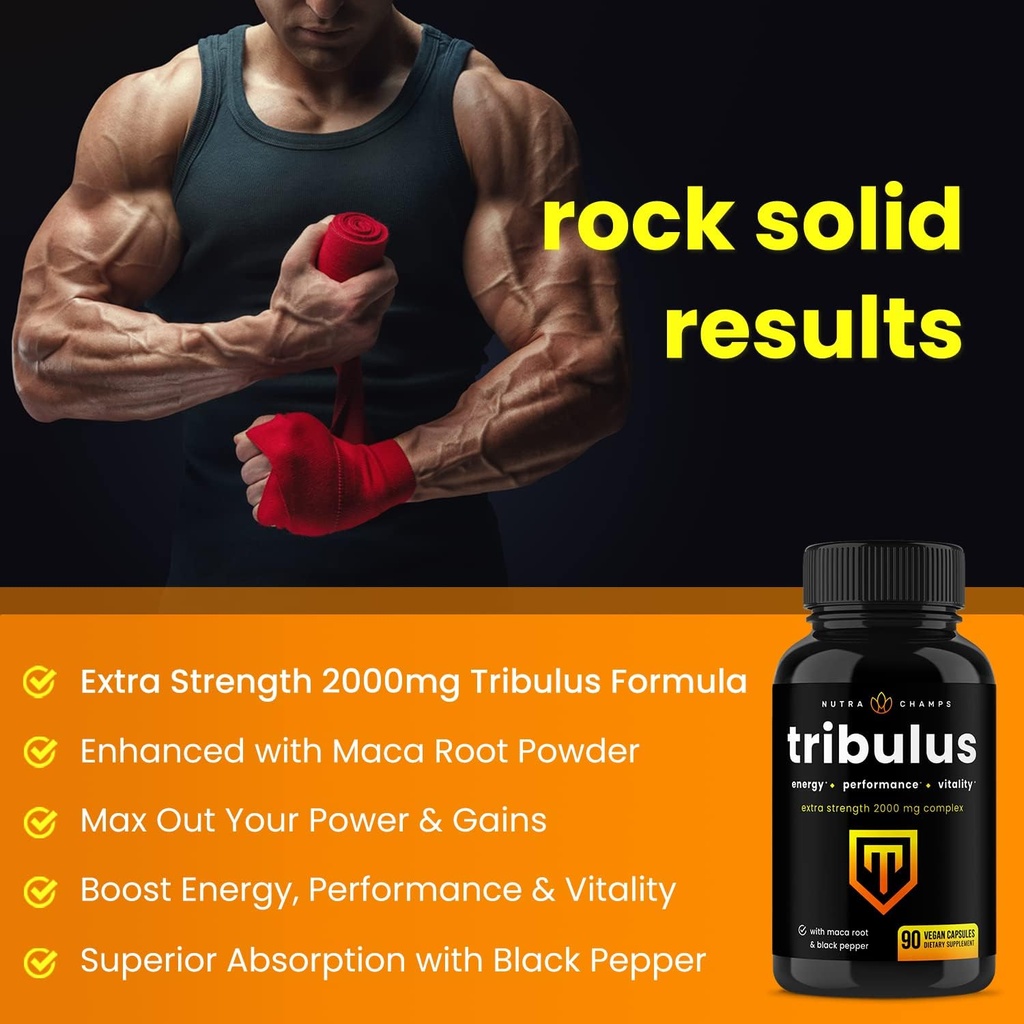 NutraChamps Korean Ginseng Capsules and Tribulus Capsules 2 Pack Bundle 6
