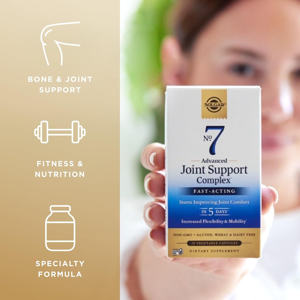Solgar No. 7 Advanced Joint Support Complex - 90 Vegetable Capsules, Pack of 2 - Fast-Acting Formula - Non-GMO, Gluten Free, Dairy Free - 180 Total Servings 6