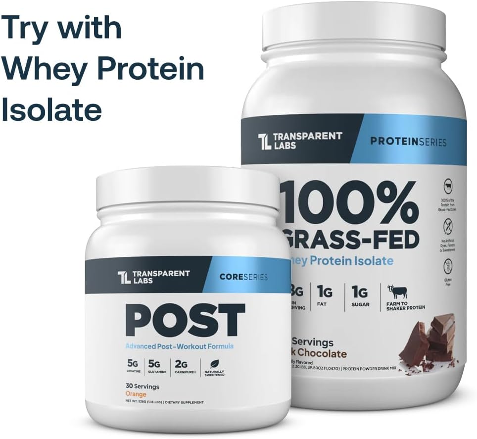 Transparent Labs Post - Post-Workout Recovery Muscle Builder with L-Glutamine, Beta-Alanine and BetaPure Betaine Anhydrous for Muscle Recovery and Muscle Building - 30 Servings, Strawberry Lemonade 6