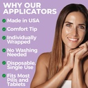 NewLife Naturals Disposable Plastic Vaginal Suppository Applicators - Fits Most Boric Acid Suppositories, Pills, Tablets, and Size 0 and 00 Capsules - pH Balance and Feminine Health - Pack of 16 4