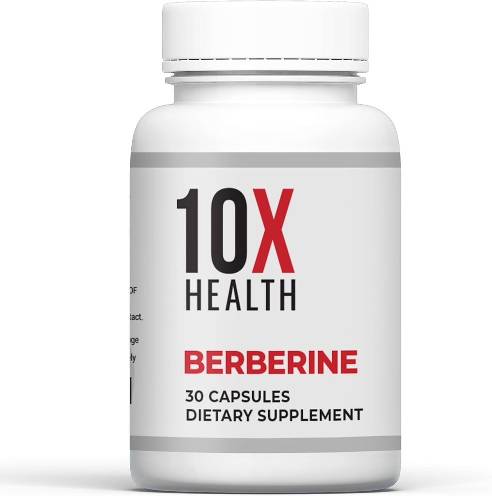 10X Health Berberine Supplement 500mg - Contains Dihydroberberine Supplement for Better Absorption - Supports Cardiovascular & Gut Health Supplements for Women & Men - 30 Capsules 2