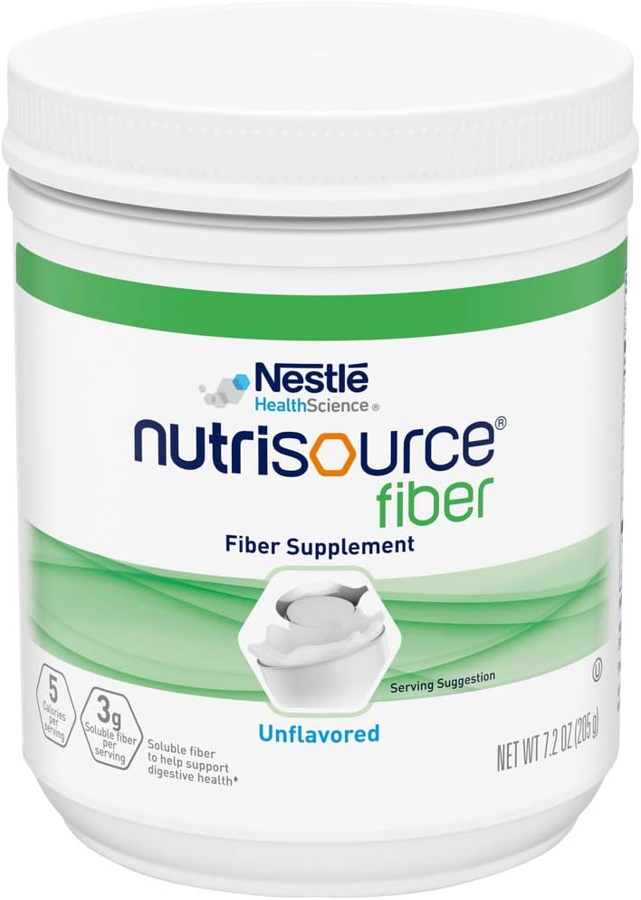 Nestle Nutrisource Fiber Fiber Supplement Unflavored 7.2 oz. Canister 4 Ct 5