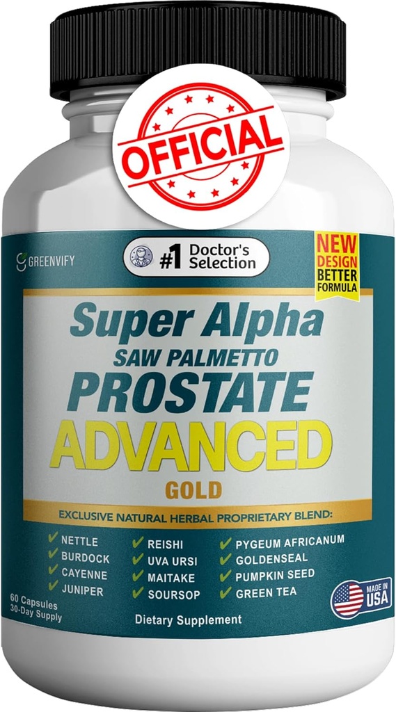 Super Alpha Saw Palmetto Prostate Advanced - Prostate Health Supplement for Men - Supports Urinary Tract Health, Reduces Urgency, and Improves Bladder Emptying (60, Men) 2