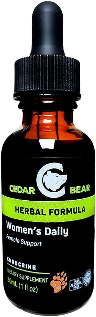 Cedar Bear Women's Support Daily a Liquid Herbal Supplement That Helps Support Healthy Menstrual Cycles, The Female Reproductive System, and Healthy Hormonal Function 1 Fl Oz 2