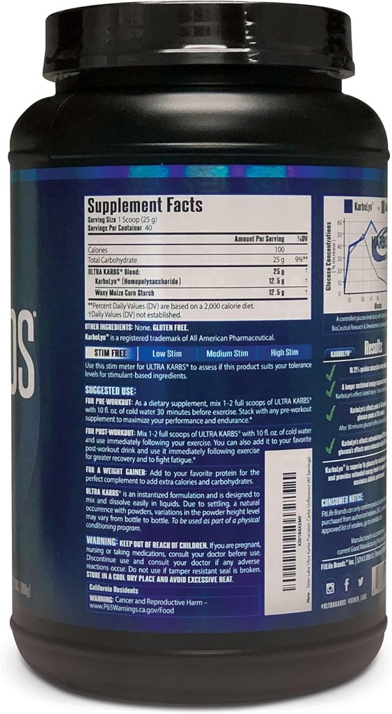 Siren Labs Ultra Karbs Mass Gainer Post Workout Muscle Builder Healthy Carb Loading - Carbohydrate Blend with KarboLyn - More Energy, Faster Recovery - Weight Gainer for Men (40 Servings) 3