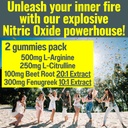 SHIZAM Beets Fenugreek Super Nitric Oxide Gummies w L-Arginine L-Citrulline, Beet Root Chews Chweable Chewables Capsules Pills Supplement Supplements Alt, Bootroot Flow Adults Men Beats 3