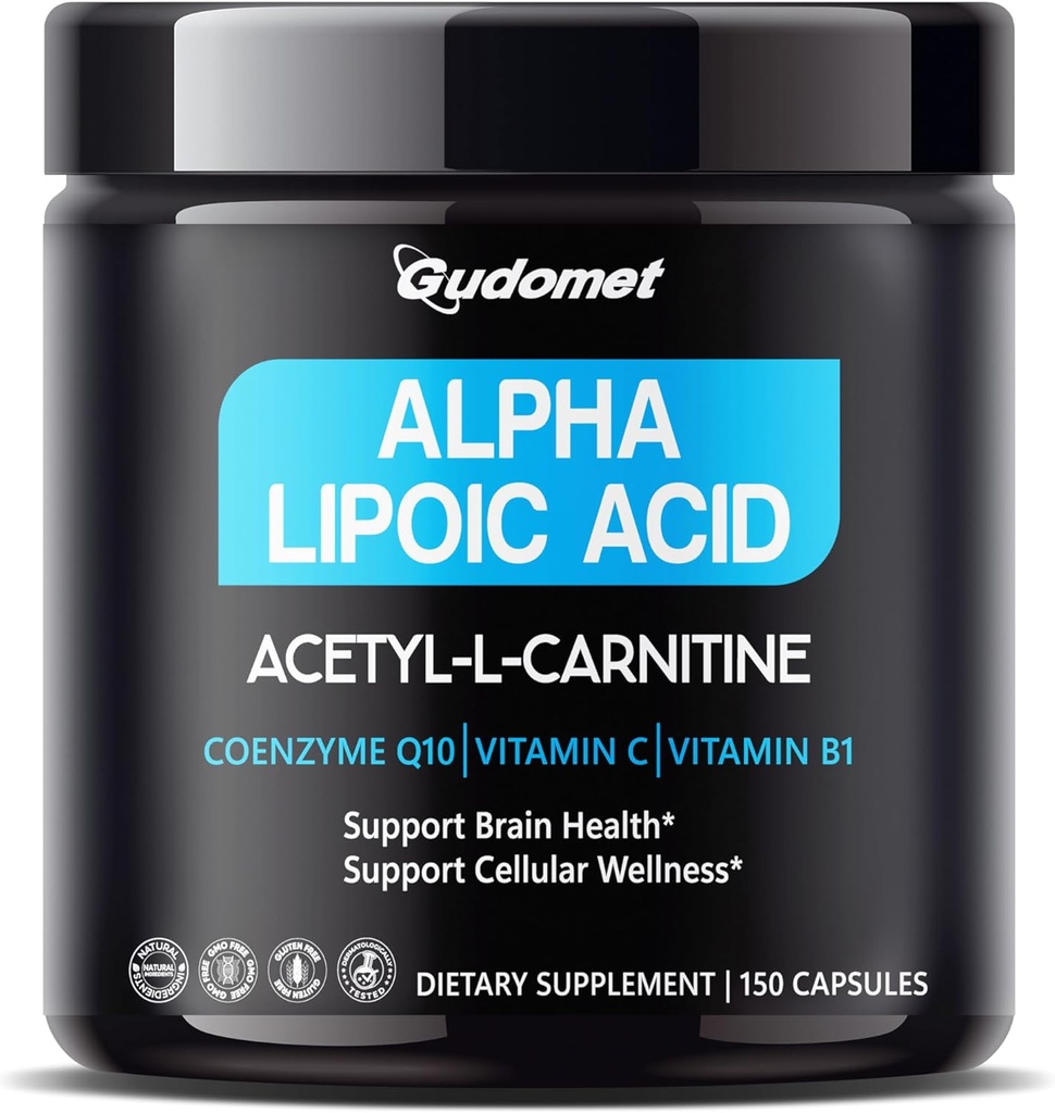 Ultra Alpha Lipoic Acid with CoQ10, Vitamin C & B1 - Supports Brain Health & Antioxidant Defense - 150 Capsules, Made in USA 2