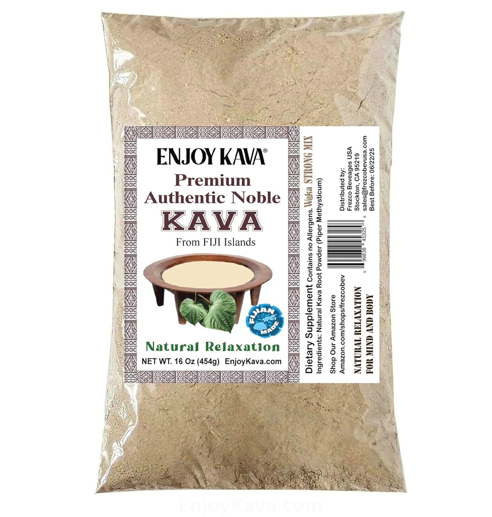 Premium Noble Kava Powder (1 LB Bag) Drink Powder Good for Relaxing from Fiji EnjoyKava.com 2