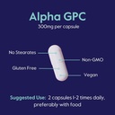 BESTVITE Alpha GPC Choline 600mg Per Serving (120 Veggie Capsules) - No Stearates - Vegan - Non GMO - Gluten Free 6