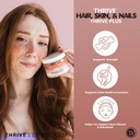 Le-Vel Thrive, Premium Collagen with Biotin 3500mcg, Vitamin C, Zinc, and Turmeric – Hair, Skin, Nails, Joints – Hydrolyzed Marine Collagen, Ashwagandha, Keratin, Organic Kelp 60 Capsules 6