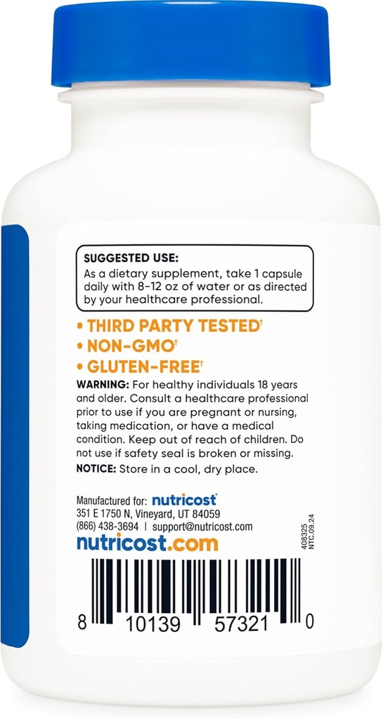 Nutricost Lumbrokinase Capsules 150 mg (120 Capsules) - Gluten-Free, Vegan, GMO-Free 5