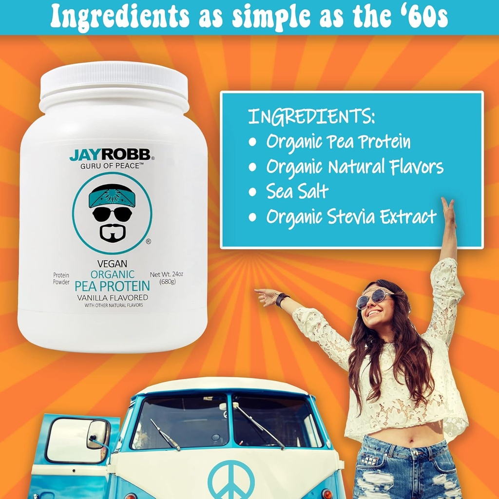 JAYROBB Organic Vegan Vanilla Pea Protein 5