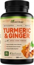 Nature's Base Turmeric and Ginger Supplement - with Curcumin, Apple Cider Vinegar & BioPerine Black Pepper Extract - 95% Curcuminoids - 120 Capsules 2