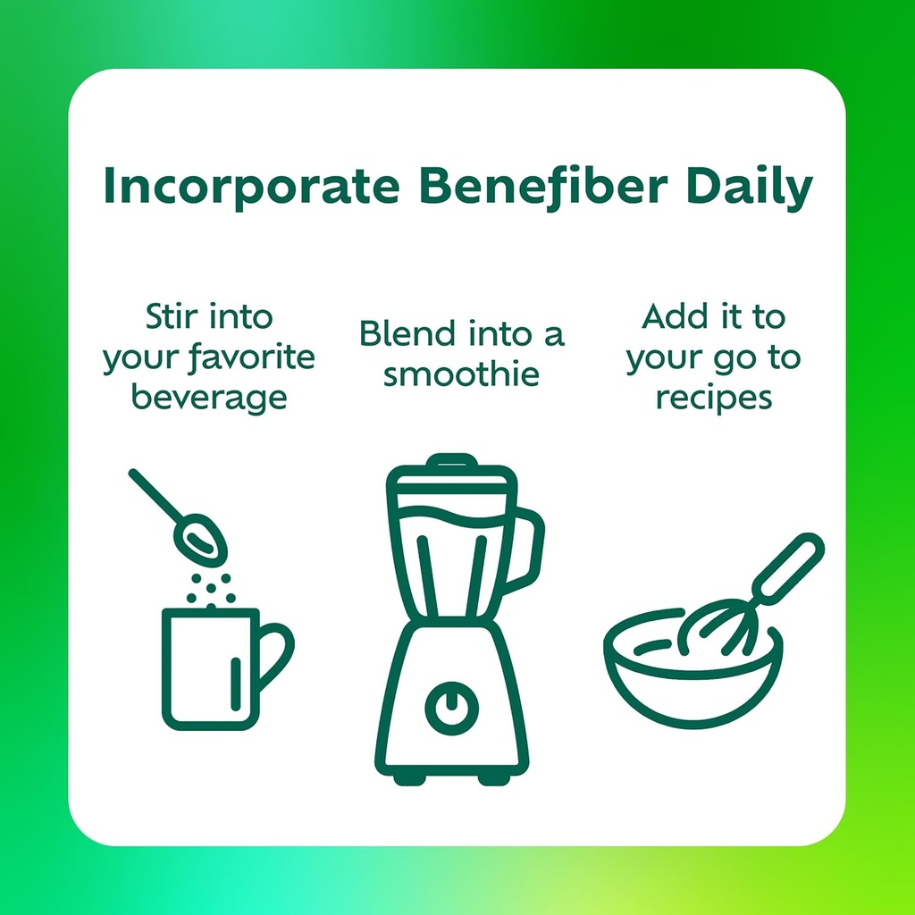 Benefiber Daily Prebiotic Fiber Supplement Powder for Digestive Health, Daily Fiber Powder, Unflavored - 62 Servings (8.7 Ounces) 4