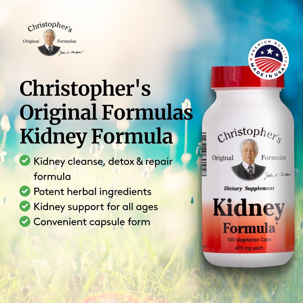 Christopher's Original Formulas Kidney Formula - Kidney Cleanse Detox & Repair Formula - Herbal Blend for Kidney Support 5