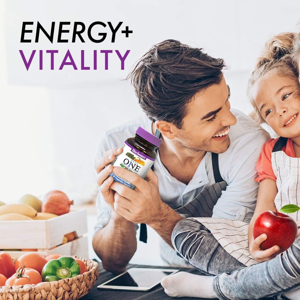 Bluebonnet Nutrition One for Men Whole Food-Based Multiple, Daily Nutrition*, Non-GMO, Vegetarian Friendly, Kosher, Gluten-Free, Soy-Free, Dairy-Free, Iron Free, 30 Vegetable Capsules, 30 Servings 5