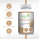Organic Ashwagandha - Max Strength 1300MG Vegan Capsules - 100% Pure Non GMO Root Powder with Natural Black Pepper 60CT 3