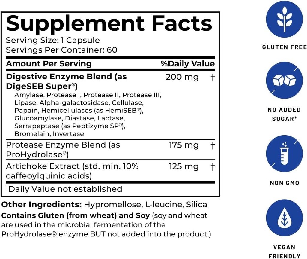 POWERLIFE Foundation Digest Advanced Plant Enzyme Blend to Promote Optimal Digestion and Nutrient Absorption, 60 Count 5