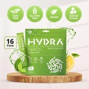 Hydra Powders NAD+ Nutrients Electrolyte Powder Packets, Anti Aging Daily Hydration Packets, Low Sodium Electrolytes Powder, Electrolyte Drink Mix Low Sugar - 16 Electrolyte Packets Lemon Lime 5
