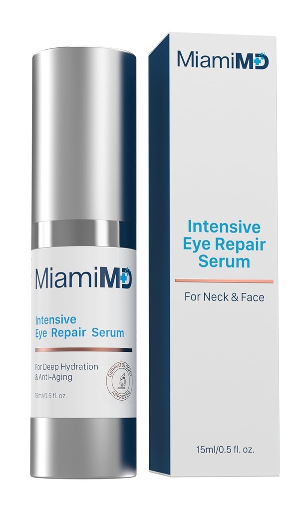 MiamiMD Eye Serum (15ml) Under Eye Treatment for Dark Circles & Crow's Feet - Serum for All Skin Type - Anti-Aging Cream - Reduces Puffiness - For Day & Night Time Use 2