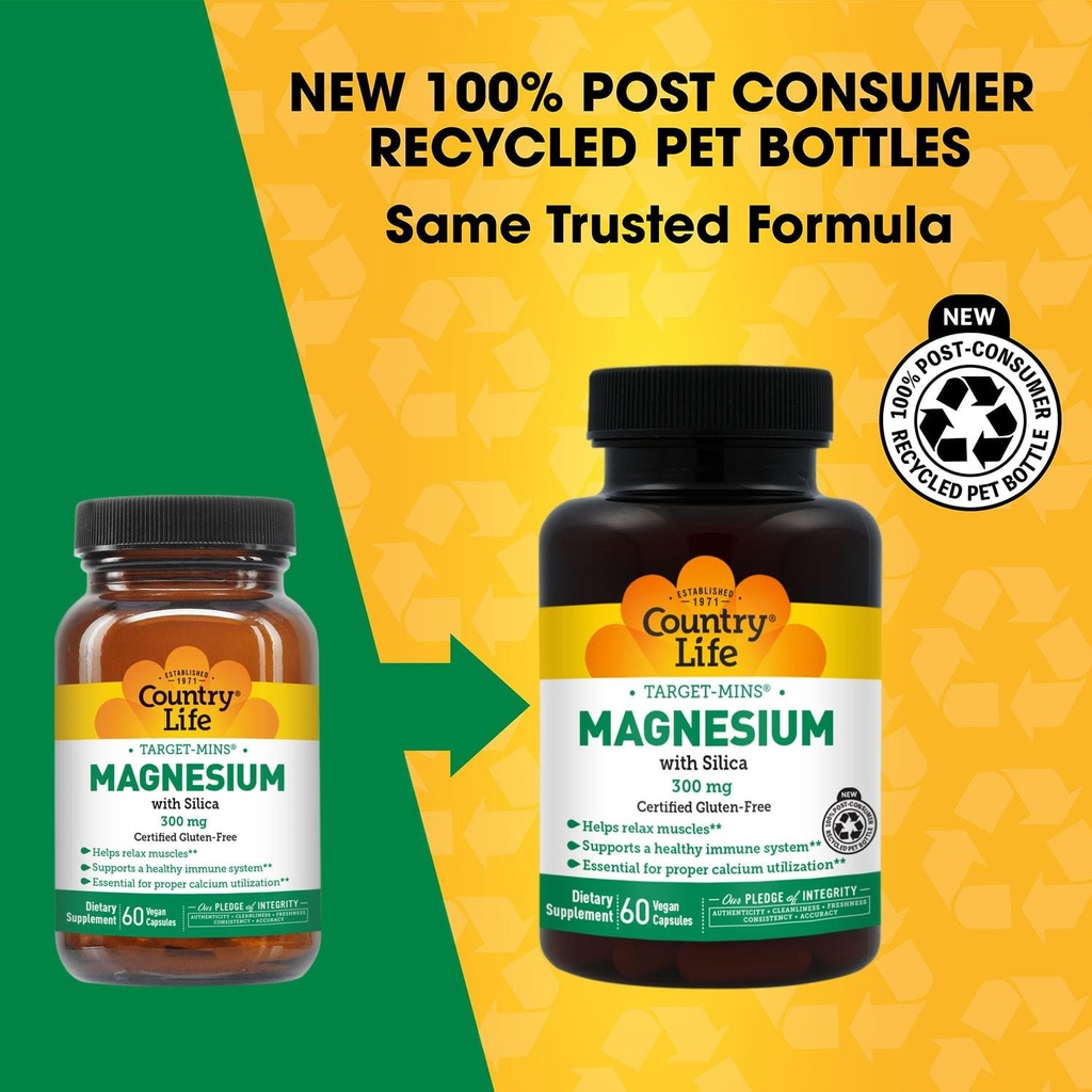 Target-Mins Magnesium with Silica 300mg, 60 Vegan Capsules, Certified Gluten Free, Certified Vegan 3