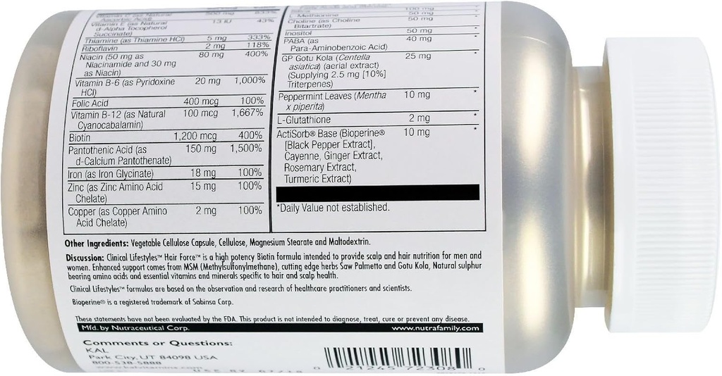 Kal Hair Force - 60 Capsules 3