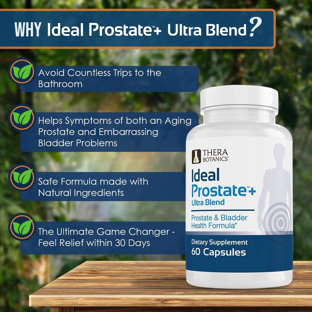 Advanced Men's Prostate Support by Ideal Prostate Plus Ultra with Reishi Mushroom, Saw Palmetto, Lycopene and More for Natural Relief 6