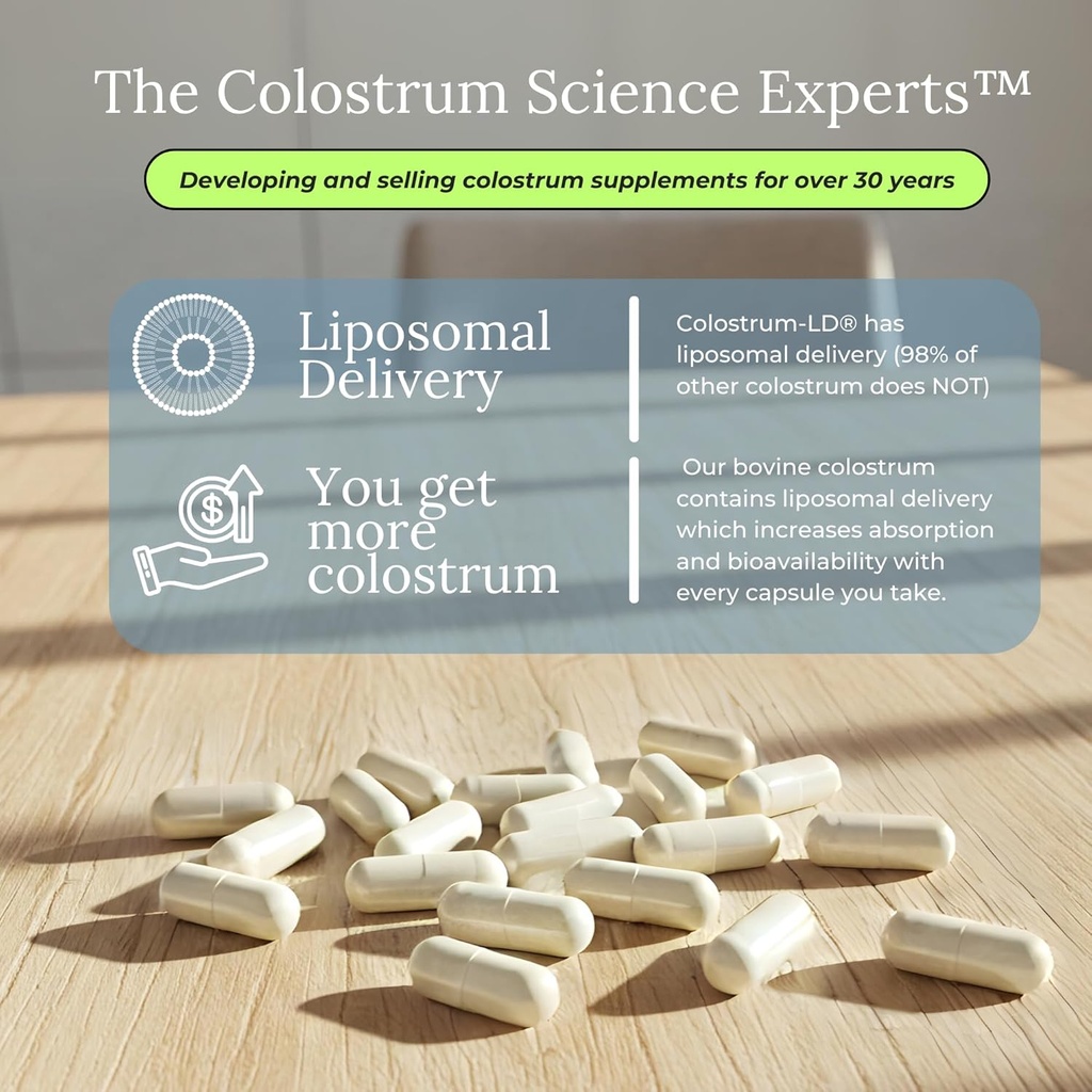 Colostrum-LD Colostrum Capsules - 120 Count - Liposomal Delivery 5