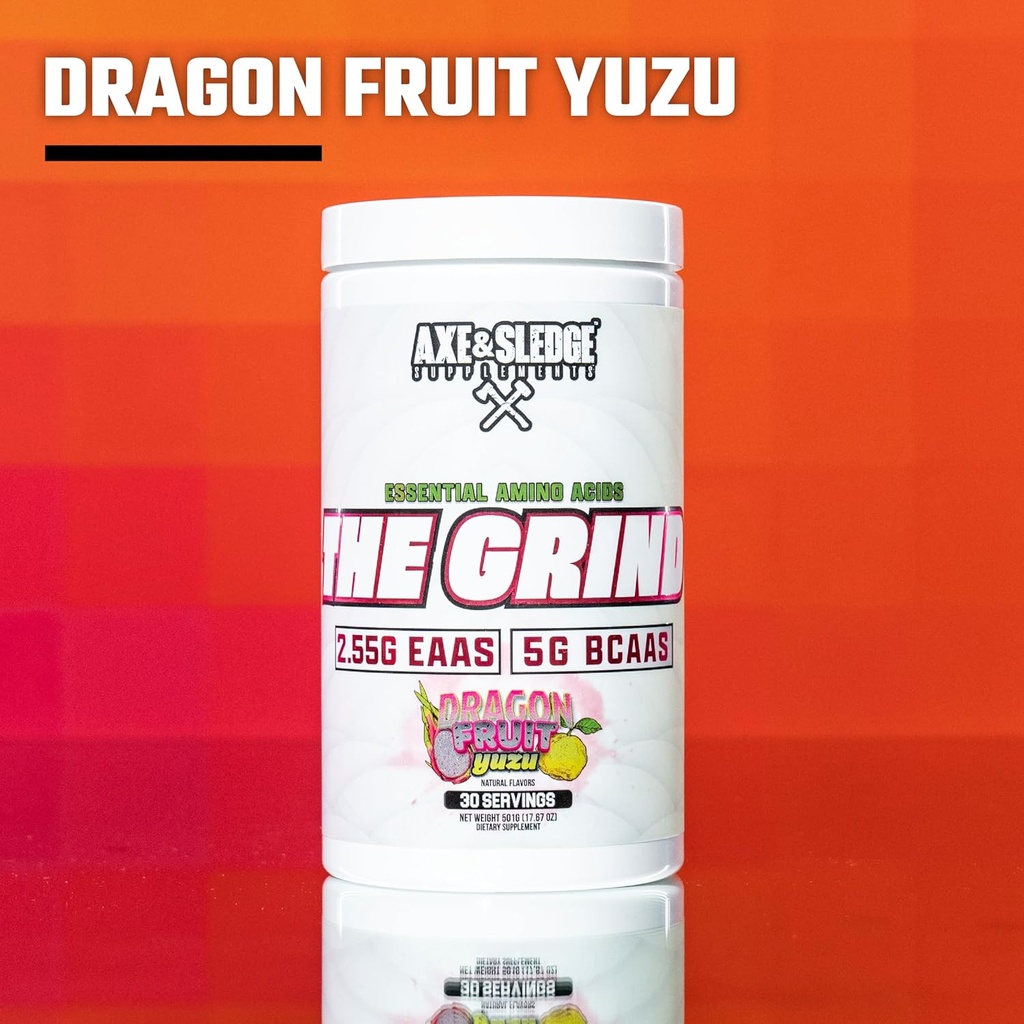 The Grind Essential Amino Acids, Branched Chain Amino Acids, 30 Servings (Dragon Fruit Yuzu) 5