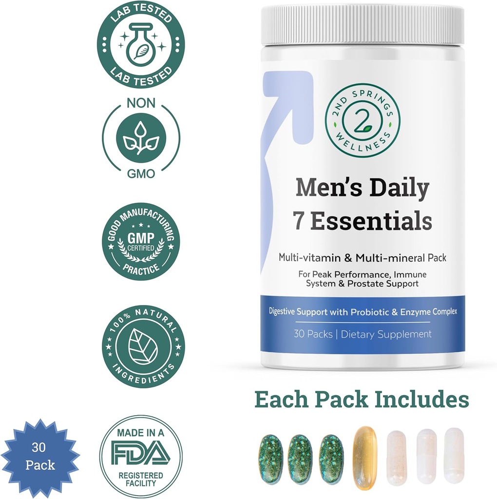Men's Daily 7 Essentials & Vitamin D3+K2 Bundle 4