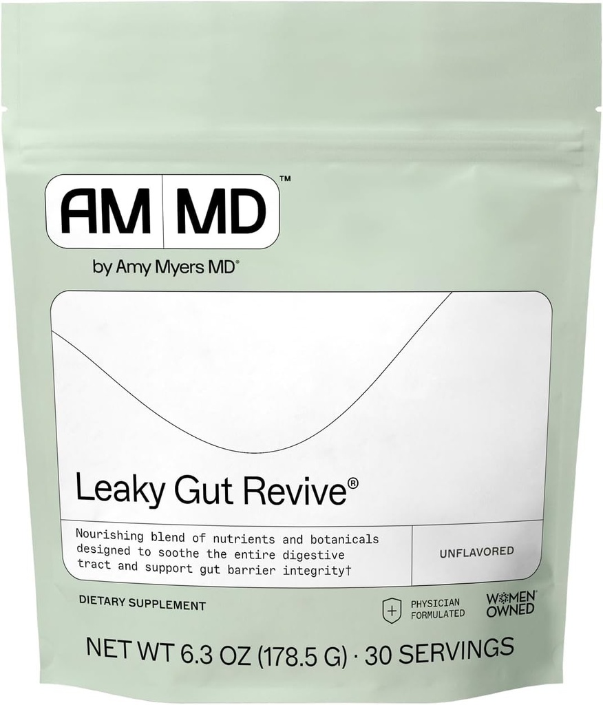 Amy Myers MD Leaky Gut Revive - Gluten-Free & Non-Dairy - Botanical Blend for Healthy Gut Support - GI Health Support with Prebiotic Fiber, Slippery Elm Bark & Marshmallow Root - 6.3 oz (30 Servings) 2