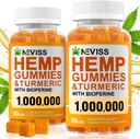 (2 Pack) Hemp Gummiés with Turmeric & Bioperine 1000000, 100% Organic Natural Hemp Gummiés Made in USA. 2