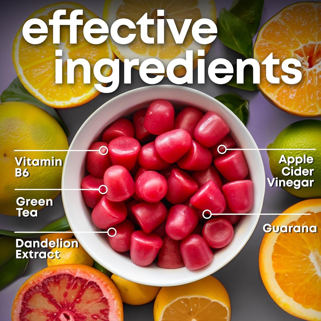 her own Debloat Gummy, Bloating and Gas Relief, Helps Reduce Water Retention, Supports Energy, with Apple Cider Vinegar and Dandelion, Gluten and Soy Free, Vegan, 60 Gummies, 60 Servings 6