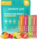 Venture Pal Sugar Free Electrolyte Powder Packets - Liquid Daily IV Drink Mix for Rapid Hydration & Party Recovery | 5 Vitamins & 7 Electrolytes| Keto Friendly | Non-GMO | Certified Vegan | 16 Sticks 2