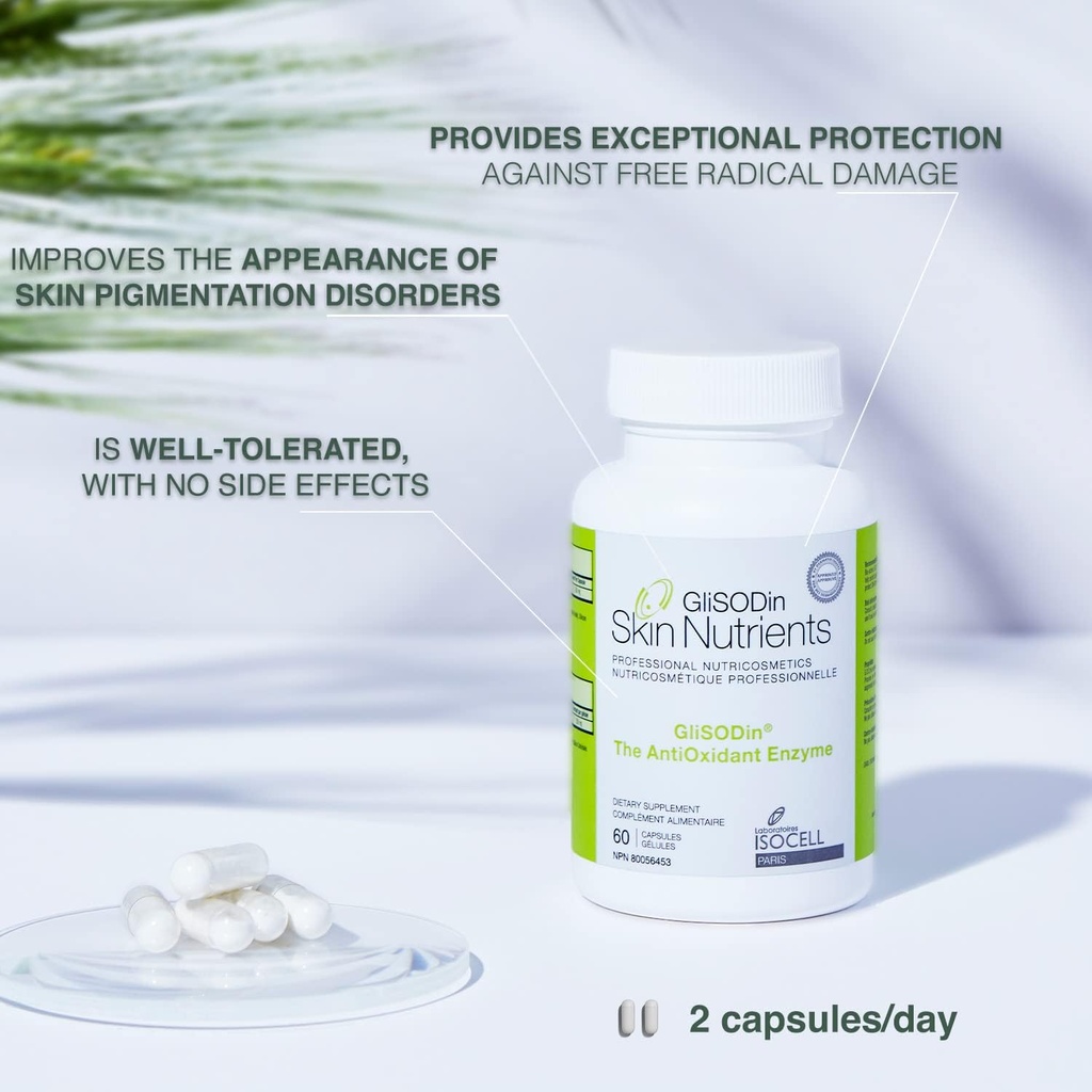 GliSODin Skin Nutrients The Antioxidant Enzyme - Reduces Oxidative Stress - 60 Capsules – 1 Month Supply 3