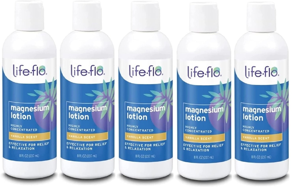 Life-Flo Magnesium Lotion - 8 oz (Pack of 5) 2