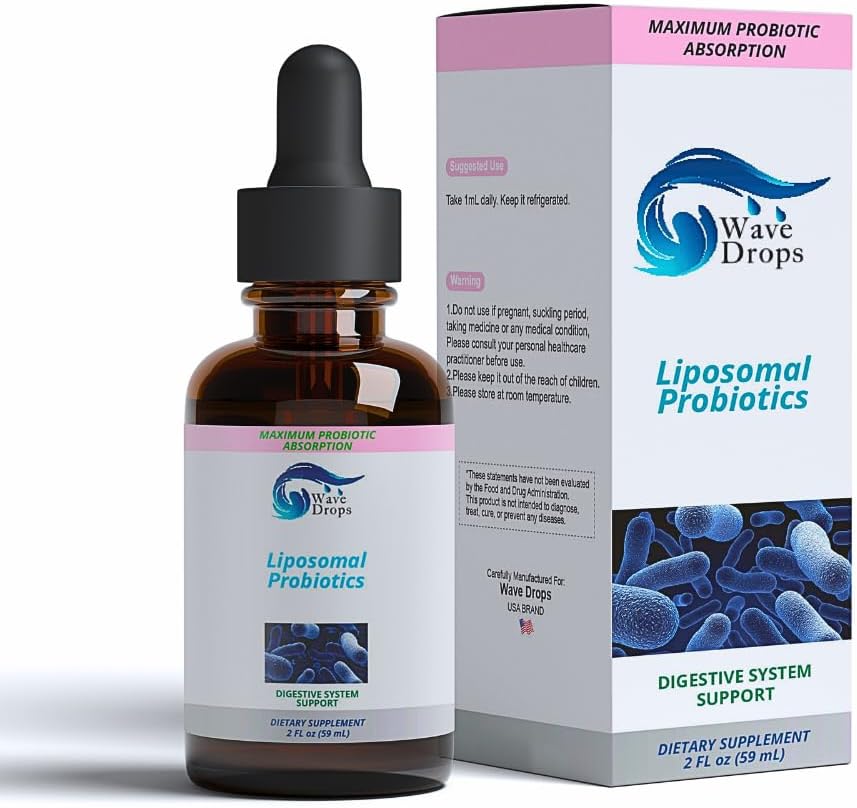 Liposomal Probiotics, Probiotics for Women & Men, Powerful 35 Billion CFUs Non-GMO, Vegan, Gluten-Free, Liquid Drops for Digestive Health and Immune Support 59 Servings 4