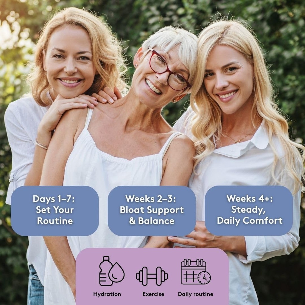 Youth & Tonic PMS & Menopause Bloating Relief Duo – Support for Puffiness, Hormonal Balance & Fluid Retention – Her Hormone Balance + Water Weight Away Natural Herbs for Women, 90 Capsules 5