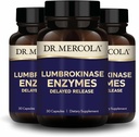 Dr. Mercola Lumbrokinase Enzymes - Delayed Release Formula - Dietary Supplement for Cardiovascular & Energy Support - Non-GMO, Gluten-Free & Soy-Free - 30 Capsules (30 Servings), 3 Pack 2