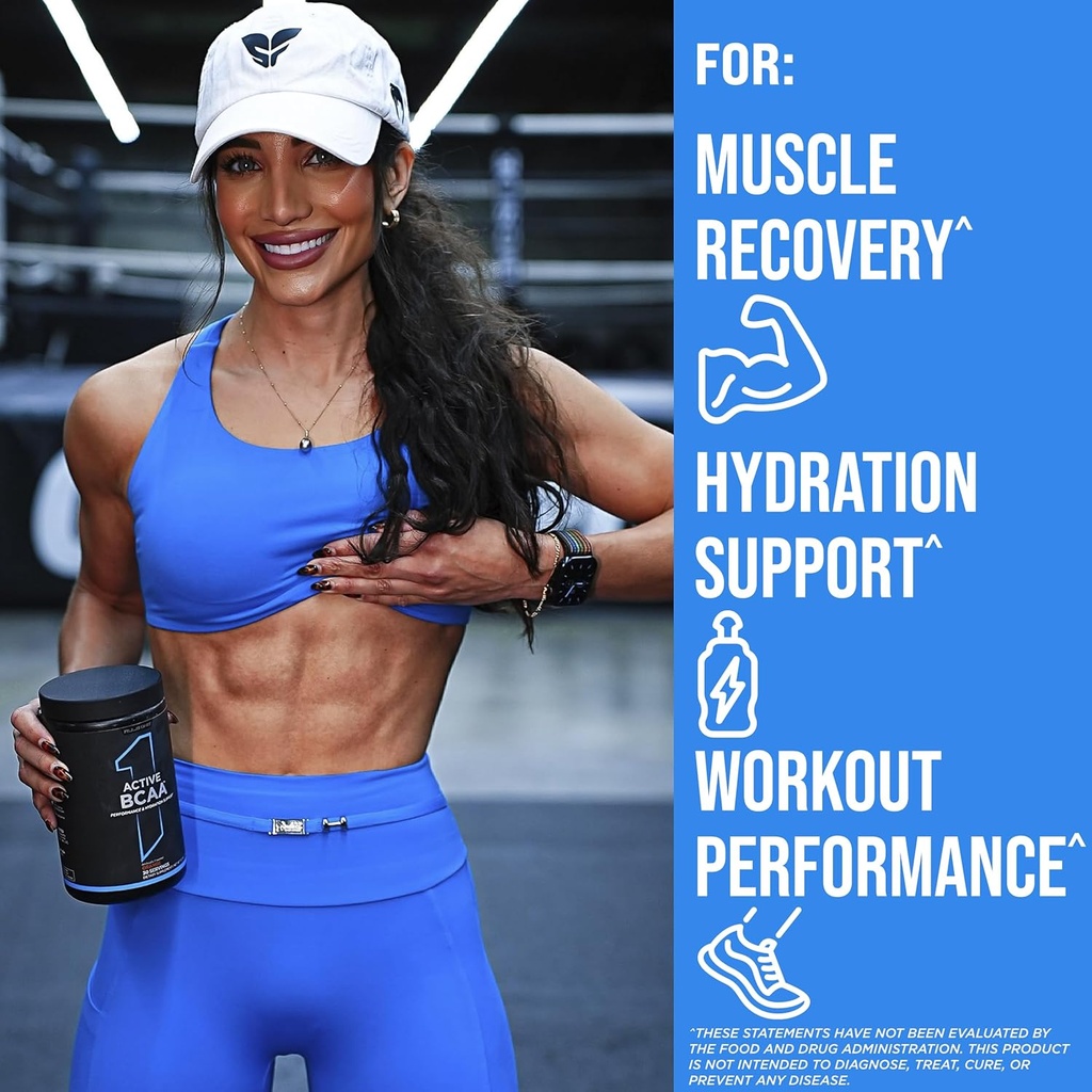 Rule 1 Active BCAA - Performance, Hydration, and Recovery Support with 5g BCAAs + Electrolytes, L-Glutamine, and Citrulline (30 Servings, Grape) 5